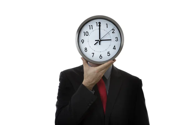 Business man with clock — Stock Photo, Image