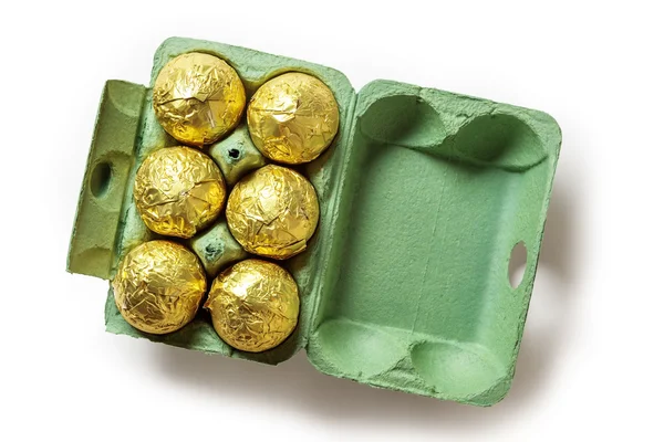 Ovos de chocolate ainda vida — Fotografia de Stock