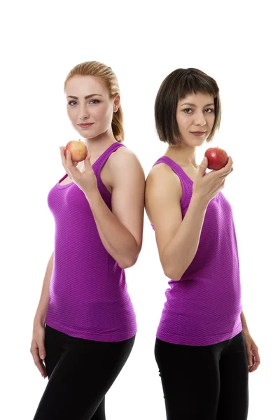 Två unga fitness modeller — Stockfoto