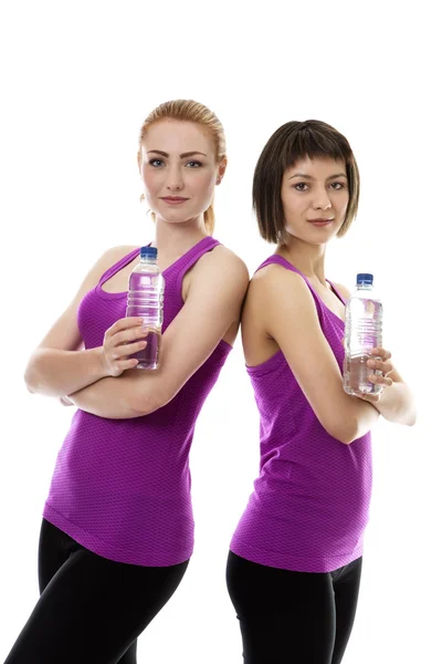 Twee jonge fitness modellen — Stockfoto