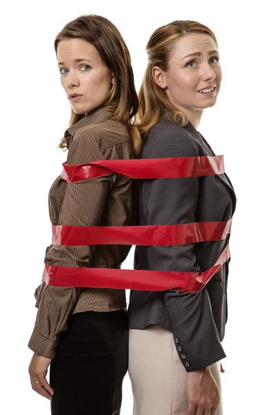 Caught up in red tape — Stock Photo, Image