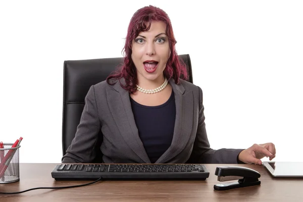 Working at desk — Stock Photo, Image