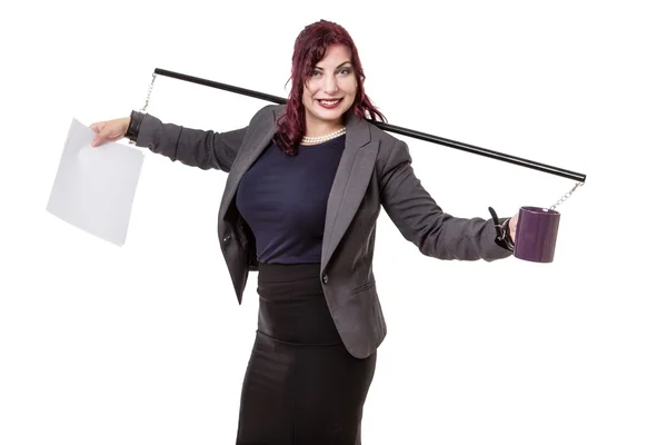 Woman multi-tasking — Stock Photo, Image