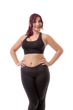 İnce kadın spor salonu seti