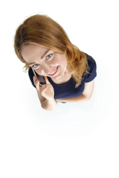 Chatten am Telefon — Stockfoto