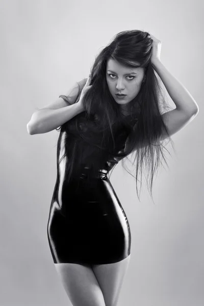 Woman in latex — Stock Photo, Image