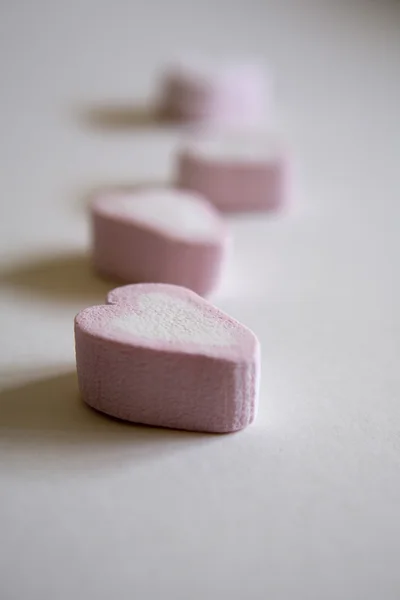 Marshmallow love heart sweet — стоковое фото