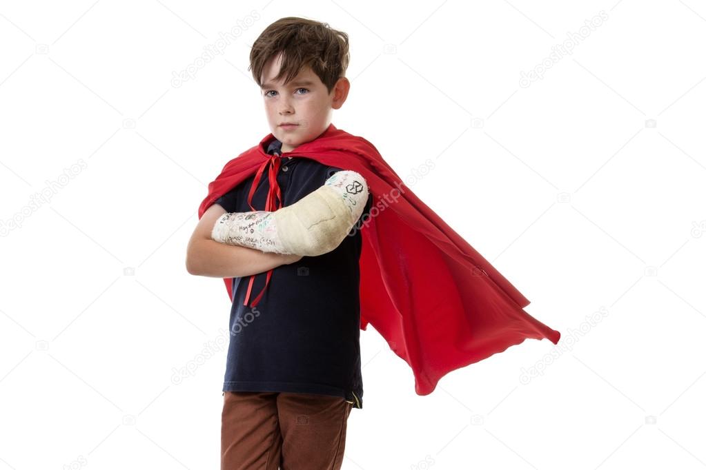 young boy dreams of becoming a superhero.