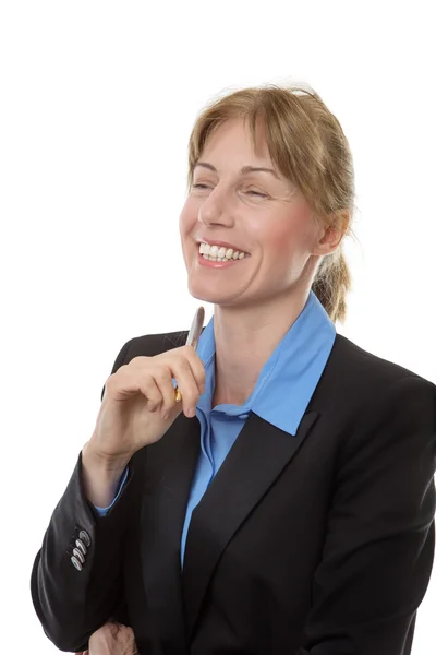 Office worker with pen — Stock Photo, Image