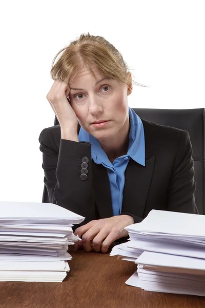 Tired business woman — Stock Photo, Image