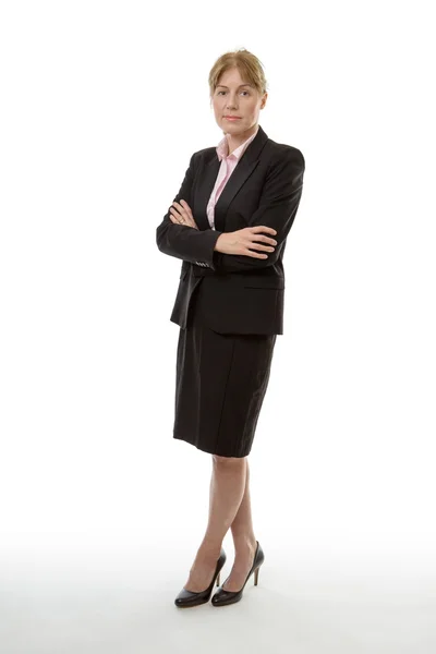 Standing up buisness woman — Stock Photo, Image