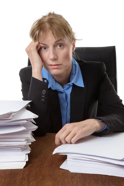 Tired business woman — Stock Photo, Image