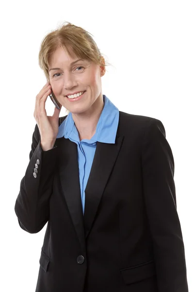 Zakelijke vrouw aan de telefoon — Stockfoto