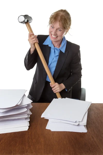 Mujer de negocios de estrés emocional — Foto de Stock