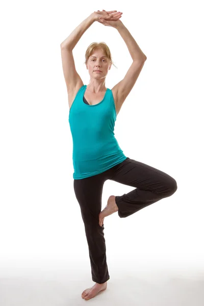 Model doing yoga — Stock Photo, Image