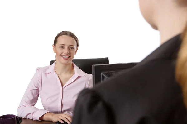 Mujer de negocios entrevistando candidato —  Fotos de Stock