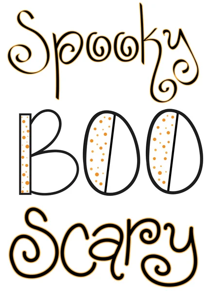 Joyeuses paroles d'Halloween — Image vectorielle