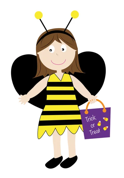 Halloween Bumblebee Chica — Vector de stock