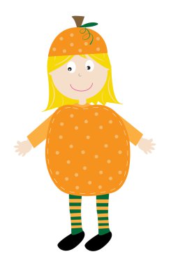 Cadılar Bayramı Balkabağı kız kostüm