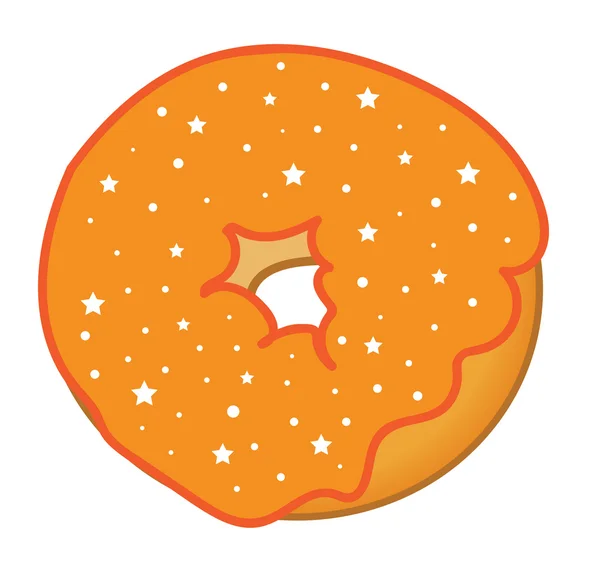 Lekker oranje Donut — Stockvector