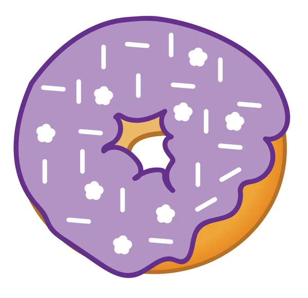 Lekker paarse Donut — Stockvector