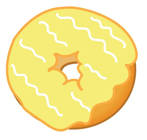 Lekker gele Donut — Stockvector