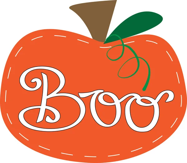 Calabaza de Halloween Boo — Vector de stock