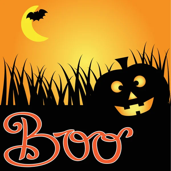 Halloween Boo Citrouille — Image vectorielle