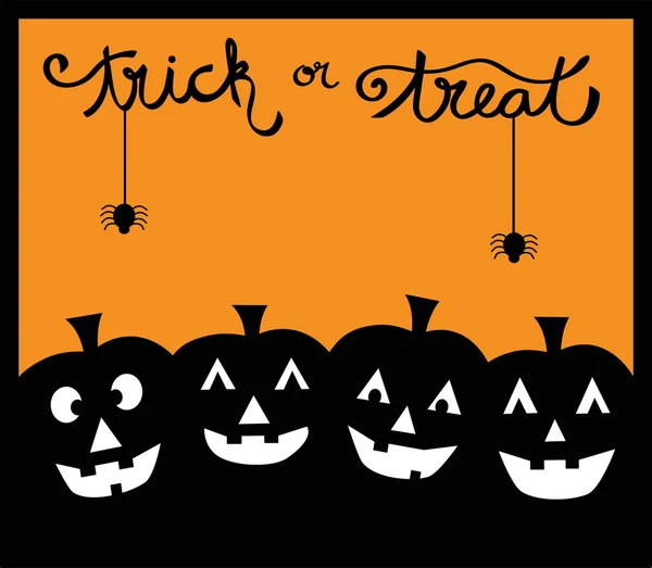 Trick or Treat Pumpkins — Stock Vector
