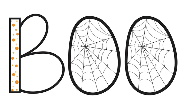 Araña Web Boo — Vector de stock