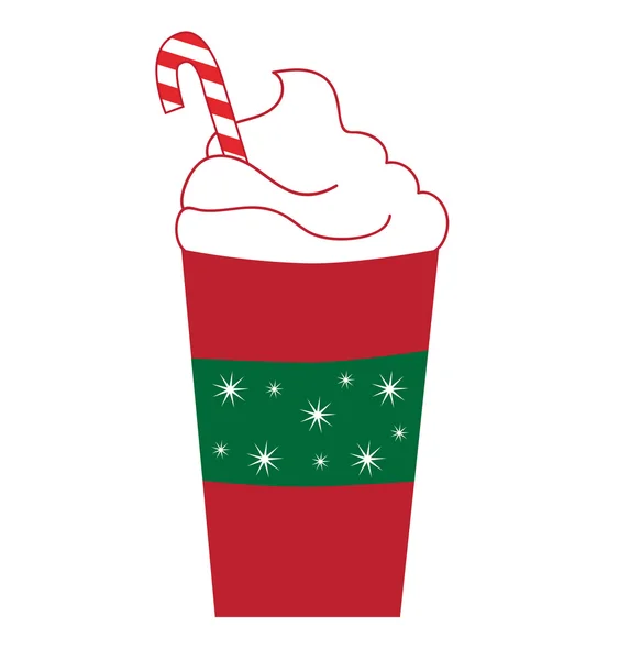 Candy Cane borsmenta Latte — Stock Vector