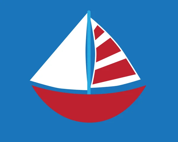 Ahoy Sailboat Lifesaver — Stock Vector