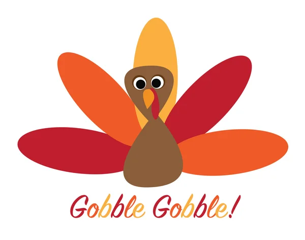 Gobble Gobble Turquia — Vetor de Stock