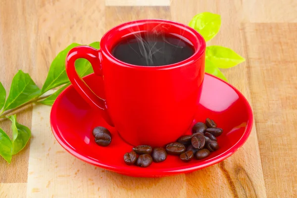 Червоні чашки кави — стокове фото