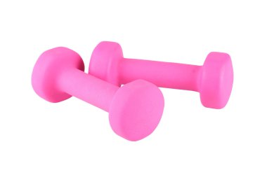 İki pembe parlak halter