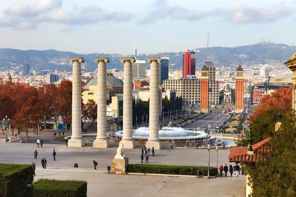 在西班牙，巴塞罗那 espanya 西班牙广场 — 图库照片