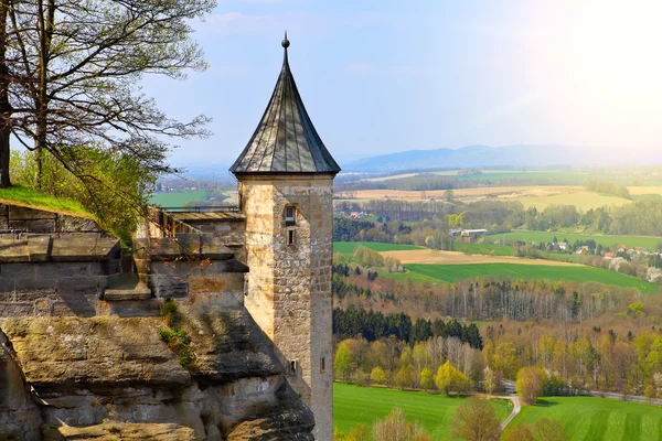 La fortaleza de Koenigstein.Sajón Suiza, Alemania —  Fotos de Stock