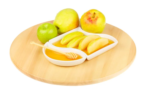 Sumergiendo manzanas en miel — Foto de Stock