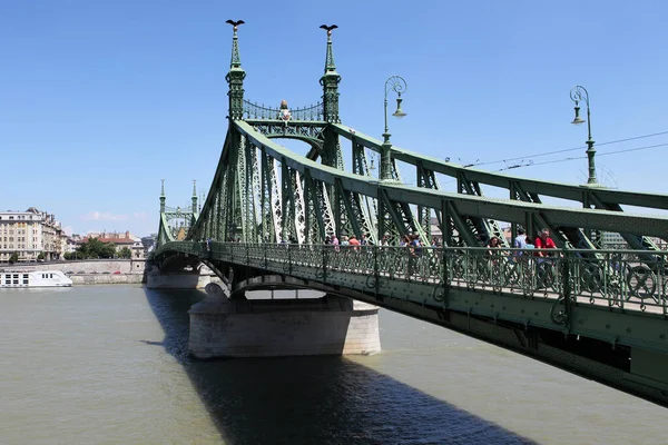 Будапест Хангария Июня 2018 Года Мост Свободы Дунае Будапешт Венгрия — стоковое фото