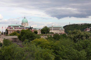 BUDAPEST, HUNGARY - 24 Haziran 2018: Buda Şatosu olağanüstü bir kale ve Budapeşte Kalesi 