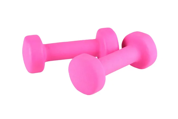 Pink dumbbell — Stock Photo, Image