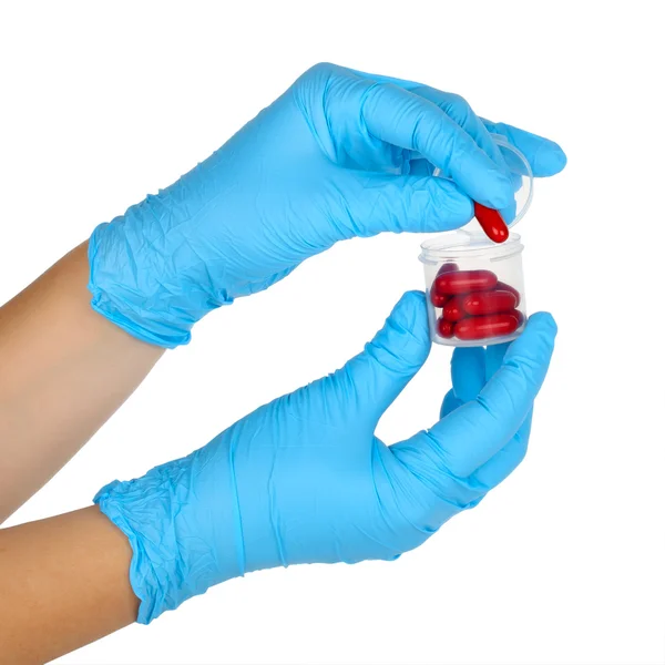 Hands with  bottle of pills — Stock Photo, Image