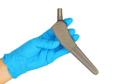 Titanyum alaşım kalça ile el