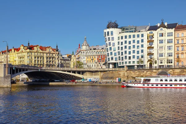 Quay in the center of Prague — Stock Photo, Image