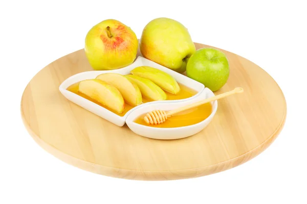 Sumergiendo manzanas en miel — Foto de Stock