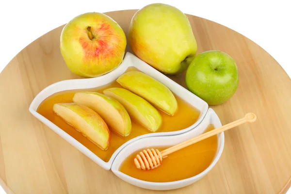 Manzanas y miel —  Fotos de Stock