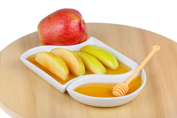 Sumergiendo manzanas en miel —  Fotos de Stock