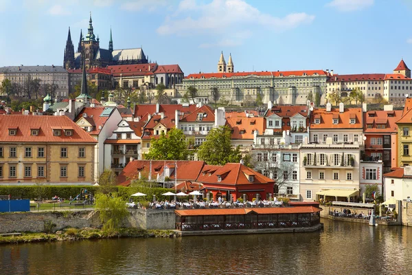 Right bank of the river Vltava in Prague — Stock Photo, Image