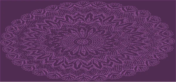 Ovale Violet au Crochet napperon — Image vectorielle
