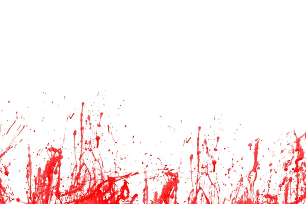 Λευκό φόντο με κόκκινο αίμα λεκέδες και σταγόνες — Φωτογραφία Αρχείου